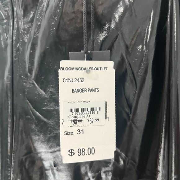 NEW Blank NYC Black Faux Leather Banger Pants Size 31 - Picture 4 of 7